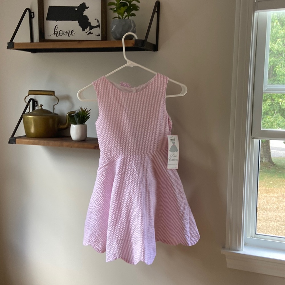 Pink kids dress size 8- new with tags